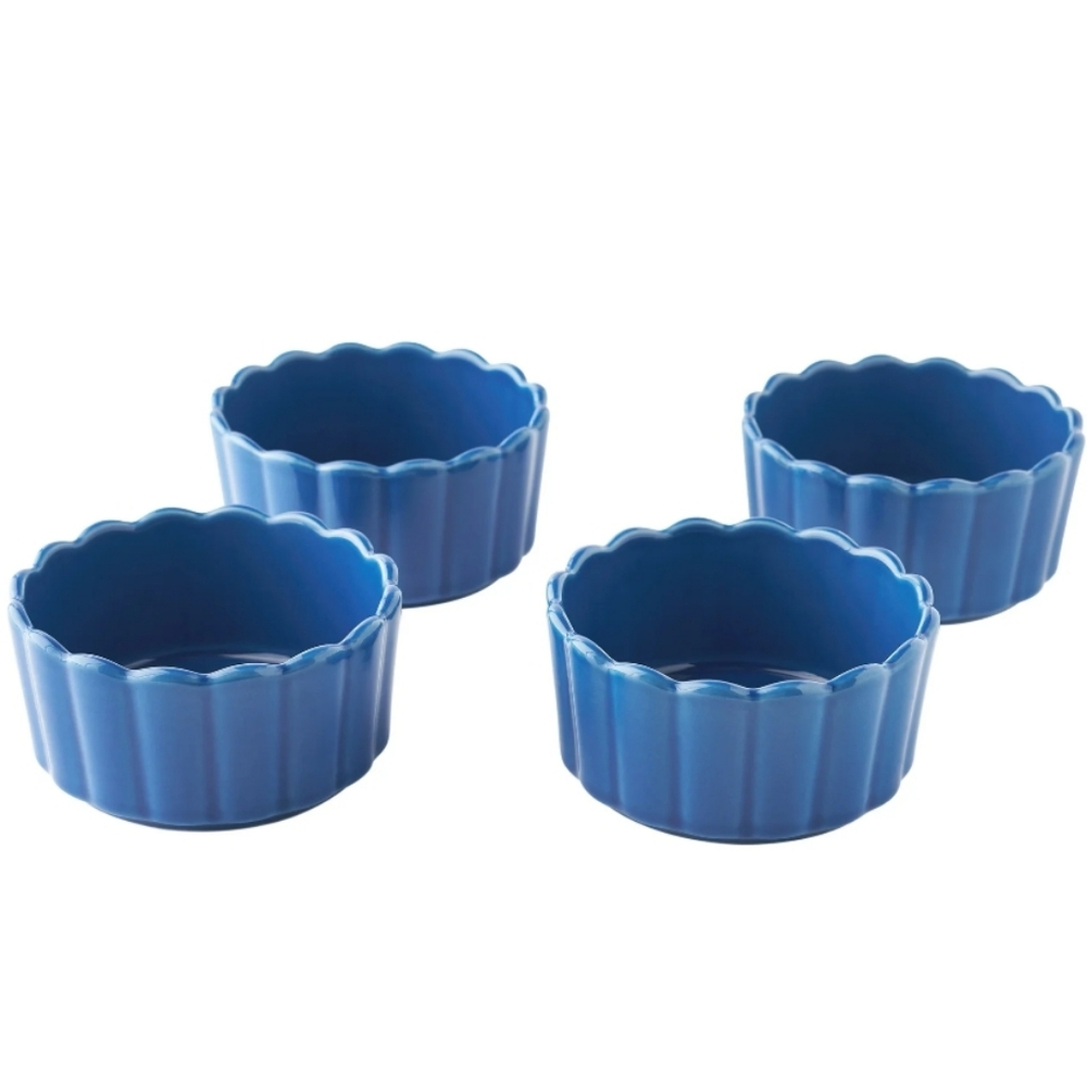 💕 New 2025 The Pioneer Woman Colette Blue Bakeware Ramekins